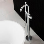 Woodbridge Freestanding Tub Faucet Bathtub in Chrome with Hand Shower