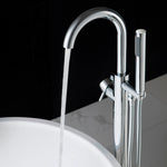 Woodbridge Freestanding Tub Faucet Bathtub in Chrome with Hand Shower