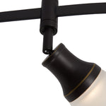 allen + roth Sloan 99.48-in 6 -Light Bronze dimmable Integrated Traditional Flexible Track Lighting Kit with Round Frosted Pivoting Heads