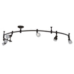 allen + roth Sloan 99.48-in 6 -Light Bronze dimmable Integrated Traditional Flexible Track Lighting Kit with Round Frosted Pivoting Heads