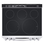 LG 30-in Glass Top 5 burners 4.3-cu ft / 3-cu ft Air Fry Convection Oven Freestanding Double Oven Electric Range ( Stainless Steel )