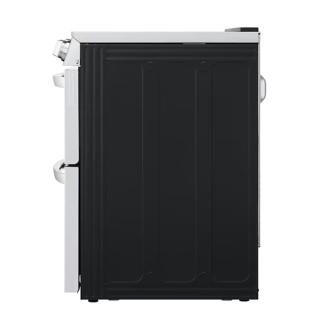 LG 30-in Glass Top 5 burners 4.3-cu ft / 3-cu ft Air Fry Convection Oven Freestanding Double Oven Electric Range ( Stainless Steel )