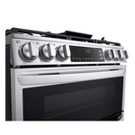 LG 30-in 5 burners 2.6-cu ft / 4.3-cu ft Air Fry Convection Oven Freestanding Double Oven Gas Range (PrintProof Stainless Steel), LTGL6937F/00 *JR2508, Retail: $3,799.00, FINAL PRICE: $1,799.99 + TAX