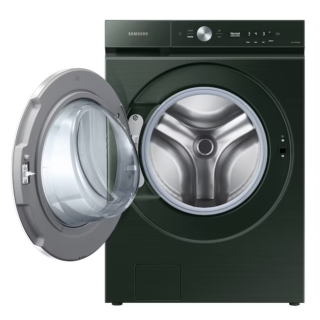 Samsung - Bespoke 5.3 cu. ft. Ultra Capacity Front Load Washer with AI OptiWash and Auto Dispense - Forest Green