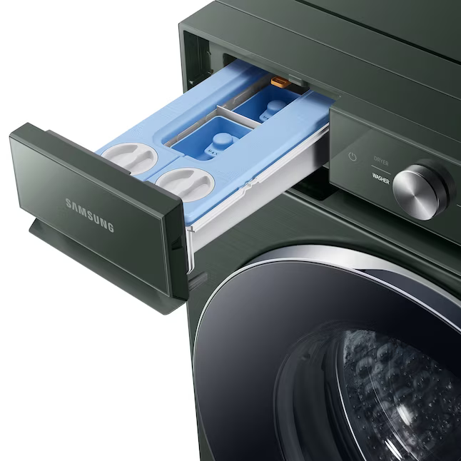 Samsung - Bespoke 5.3 cu. ft. Ultra Capacity Front Load Washer with AI OptiWash and Auto Dispense - Forest Green