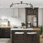 allen + roth Sloan 99.48-in 6 -Light Bronze dimmable Integrated Traditional Flexible Track Lighting Kit with Round Frosted Pivoting Heads