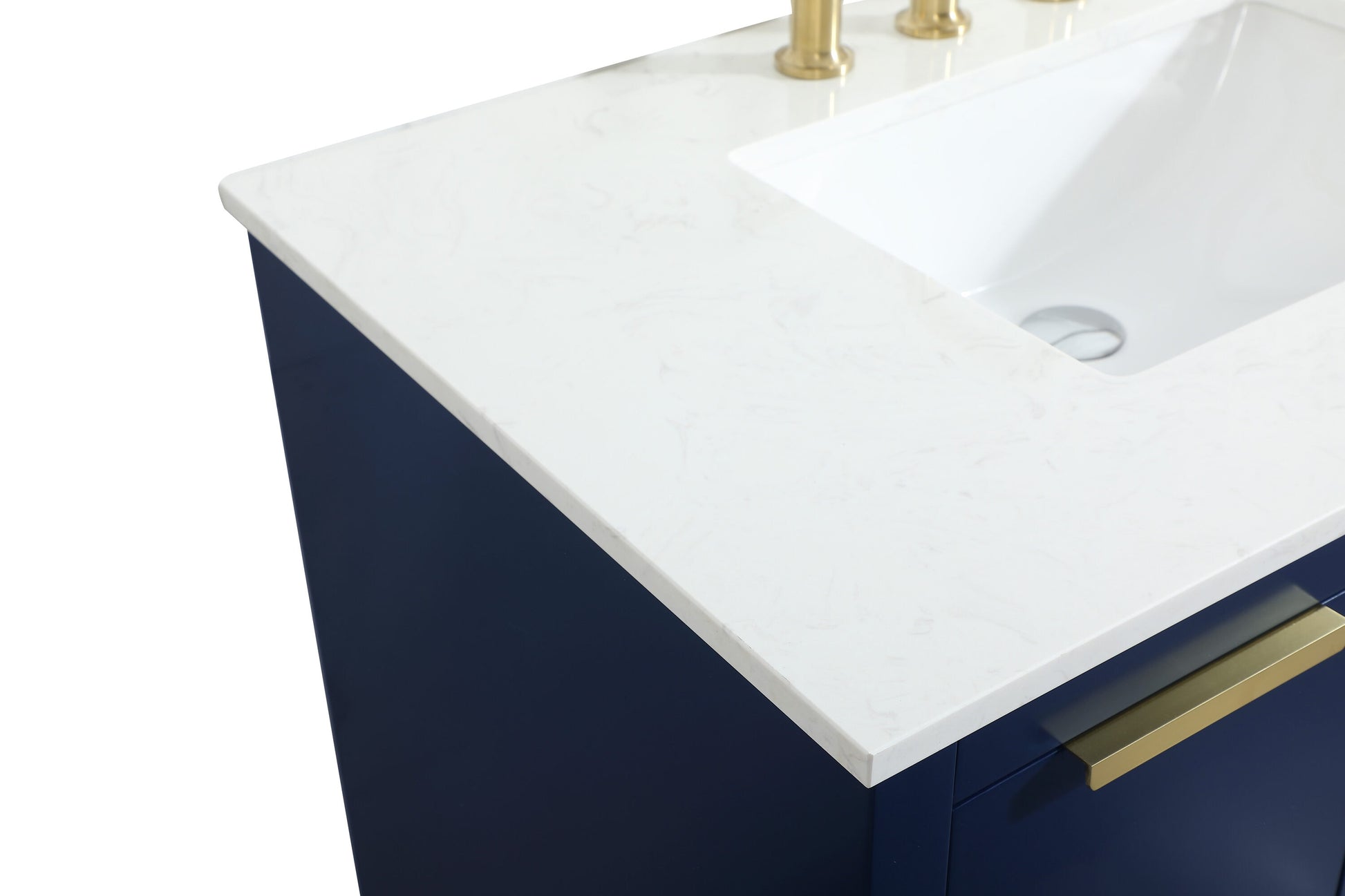 Ever Living Delta 36-Inch Single Sink Vanity in Blue with a Calacatta White Engineered Marble Countertop, VF19436BL, FINAL PRICE: $599.99 + TAX [FBM-146]