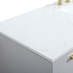 Ever Living Delta 54-Inch Single Sink Vanity in Light Grey with a Calacatta White Engineered Marble Countertop, VF19454GR, FINAL PRICE: $799.99 + TAX [FBM-117]