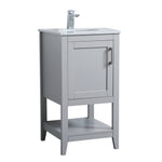 Ever Living Halo 18-Inch Single Sink Vanity in Light Grey with a  Countertop, VF16018GR, FINAL PRICE: $249.99 + TAX [FBM-124]