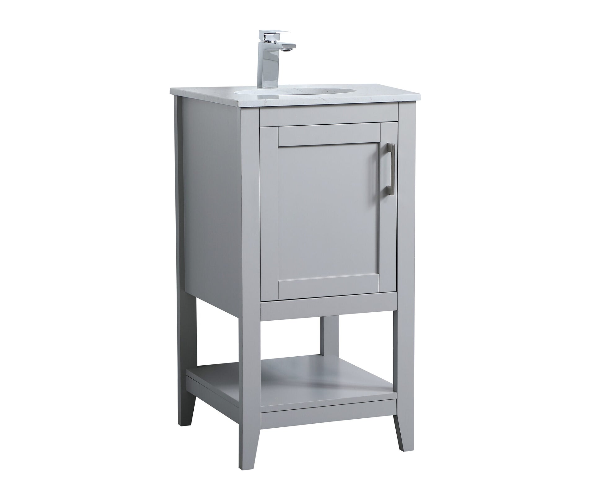 Ever Living Halo 18-Inch Single Sink Vanity in Light Grey with a  Countertop, VF16018GR, FINAL PRICE: $249.99 + TAX