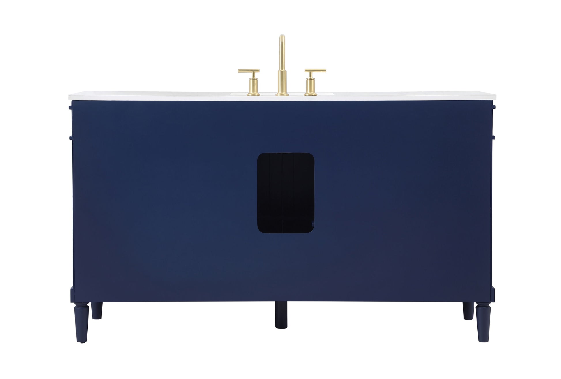 Ever Living Fawn 60-Inch Single Sink Vanity in Blue with a White Engineered Countertop, VF31860BL, FINAL PRICE: $799.99 + TAX [FBM-123]