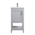 Ever Living Halo 18-Inch Single Sink Vanity in Light Grey with a  Countertop, VF16018GR, FINAL PRICE: $249.99 + TAX [FBM-124]