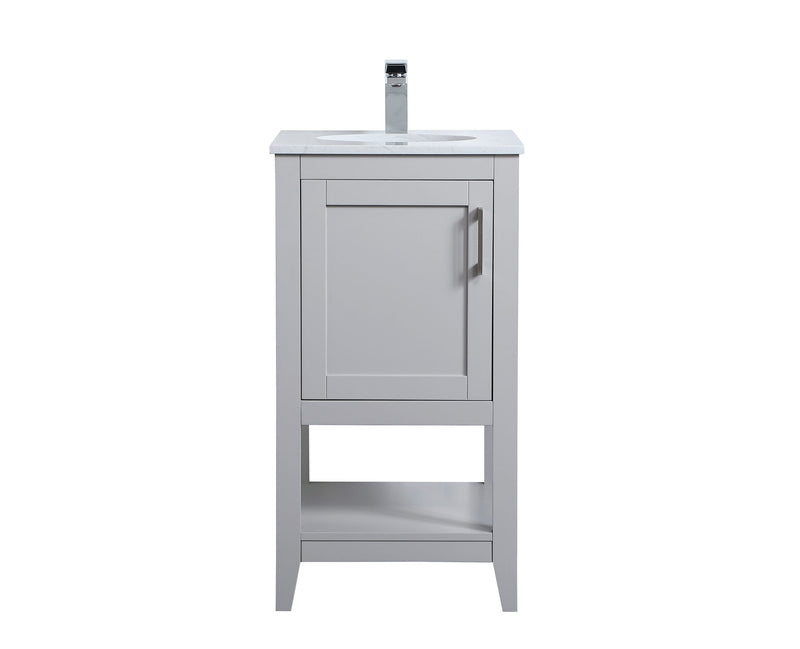 Ever Living Halo 18-Inch Single Sink Vanity in Light Grey with a  Countertop, VF16018GR, FINAL PRICE: $249.99 + TAX [FBM-124]