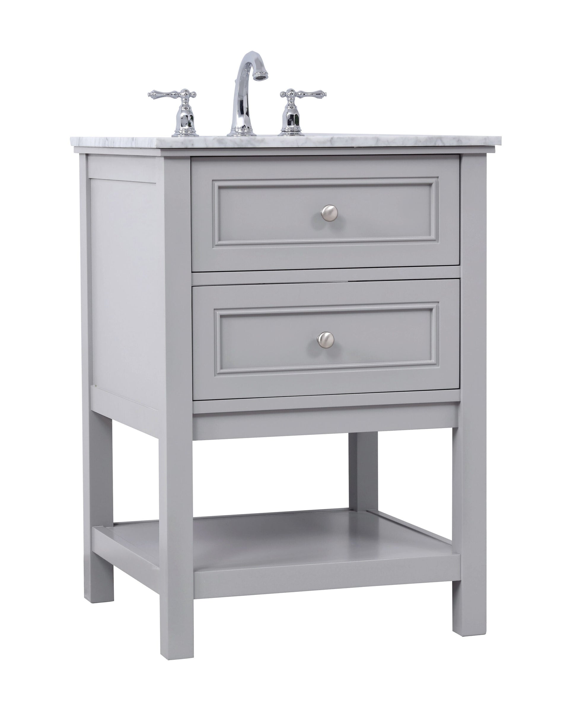 Ever Living Karly 24-Inch Single Sink Vanity in Light Grey with a  Countertop, VF27024GR, FINAL PRICE: $429.99 + TAX [FBM-131]