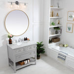 Ever Living Karly 36-Inch Single Sink Vanity in Light Grey with a Countertop, VF27036GR, FINAL PRICE: $579.99 + TAX [FBM-162]