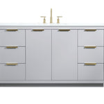 Ever Living Delta 54-Inch Single Sink Vanity in Light Grey with a Calacatta White Engineered Marble Countertop, VF19454GR, FINAL PRICE: $799.99 + TAX [FBM-117]