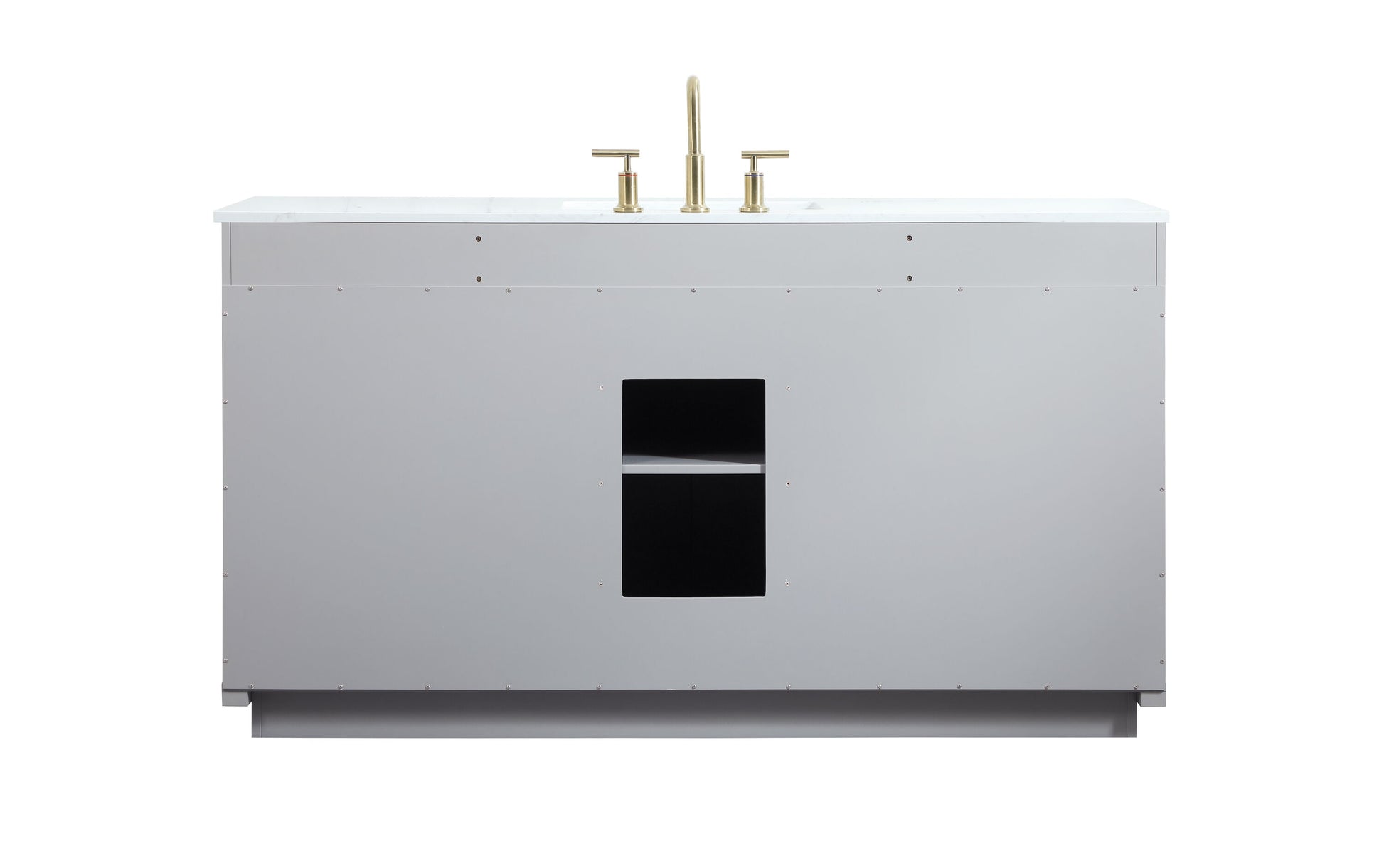 Ever Living Delta 54-Inch Single Sink Vanity in Light Grey with a Calacatta White Engineered Marble Countertop, VF19454GR, FINAL PRICE: $799.99 + TAX [FBM-117]