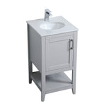 Ever Living Halo 18-Inch Single Sink Vanity in Light Grey with a  Countertop, VF16018GR, FINAL PRICE: $249.99 + TAX [FBM-124]