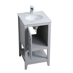 Ever Living Halo 18-Inch Single Sink Vanity in Light Grey with a  Countertop, VF16018GR, FINAL PRICE: $249.99 + TAX [FBM-124]