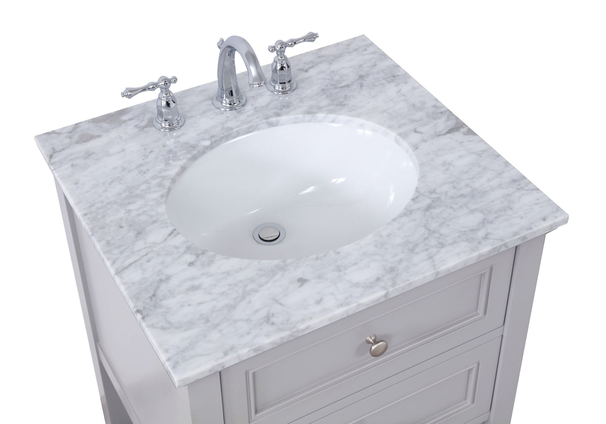 Ever Living Karly 24-Inch Single Sink Vanity in Light Grey with a  Countertop, VF27024GR, FINAL PRICE: $429.99 + TAX [FBM-131]