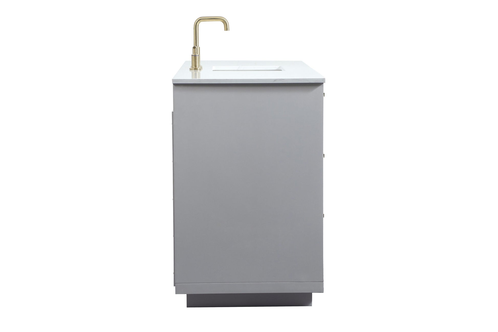 Ever Living Delta 54-Inch Single Sink Vanity in Light Grey with a Calacatta White Engineered Marble Countertop, VF19454GR, FINAL PRICE: $799.99 + TAX [FBM-117]