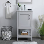 Ever Living Halo 18-Inch Single Sink Vanity in Light Grey with a  Countertop, VF16018GR, FINAL PRICE: $249.99 + TAX [FBM-124]