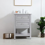 Ever Living Karly 24-Inch Single Sink Vanity in Light Grey with a  Countertop, VF27024GR, FINAL PRICE: $429.99 + TAX [FBM-131]