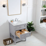 Ever Living Karly 24-Inch Single Sink Vanity in Light Grey with a  Countertop, VF27024GR, FINAL PRICE: $429.99 + TAX [FBM-131]