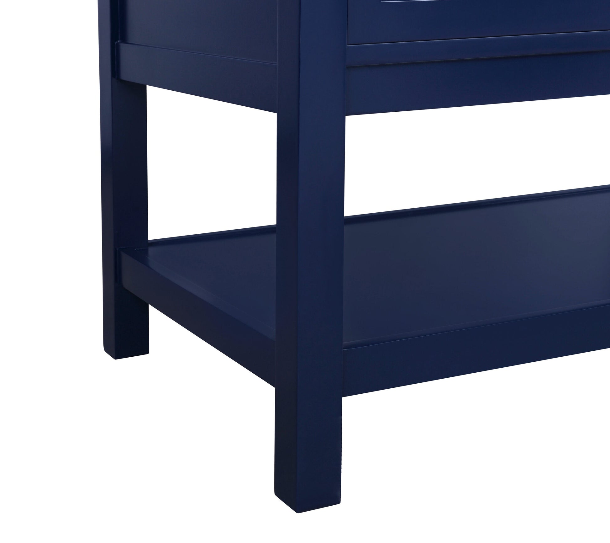 Ever Living Karly 36-Inch Single Sink Vanity in Blue with a Italian Carrara White Marble Countertop, VF27036BL