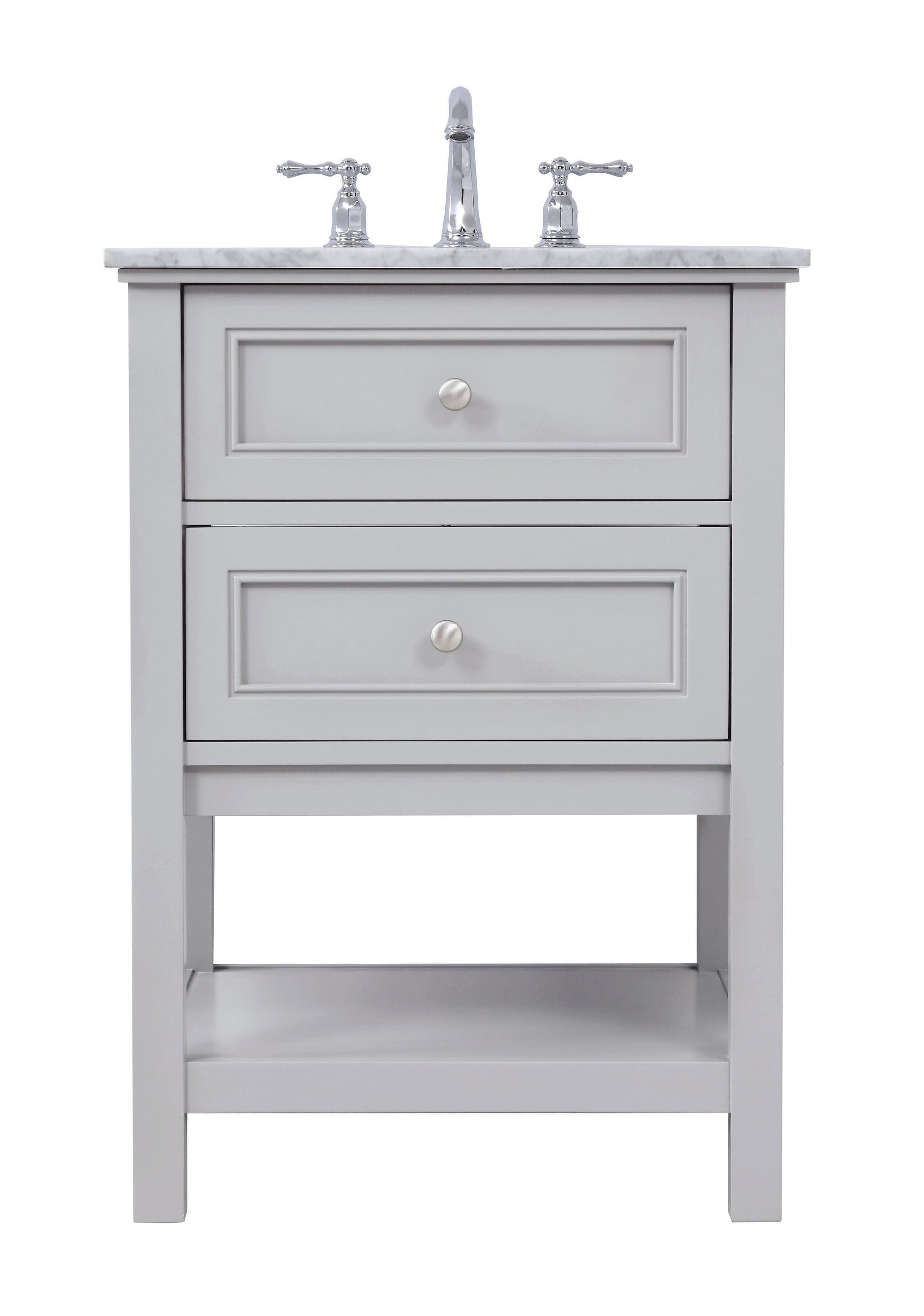Ever Living Karly 24-Inch Single Sink Vanity in Light Grey with a  Countertop, VF27024GR, FINAL PRICE: $429.99 + TAX [FBM-131]