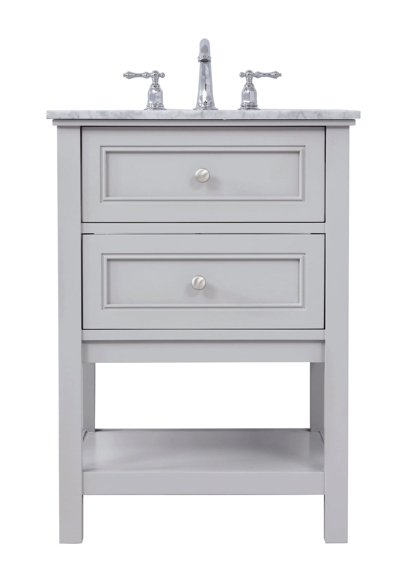 Ever Living Karly 24-Inch Single Sink Vanity in Light Grey with a  Countertop, VF27024GR, FINAL PRICE: $429.99 + TAX [FBM-131]
