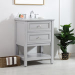 Ever Living Karly 24-Inch Single Sink Vanity in Light Grey with a  Countertop, VF27024GR, FINAL PRICE: $429.99 + TAX [FBM-131]