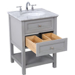 Ever Living Karly 24-Inch Single Sink Vanity in Light Grey with a  Countertop, VF27024GR, FINAL PRICE: $429.99 + TAX [FBM-131]