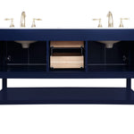 Ever Living Echo 72-Inch Double Sink Vanity in Blue with a Carrara White Marble Countertop, VF27072DBL, FINAL PRICE: $999.99 + TAX [FBM-119]