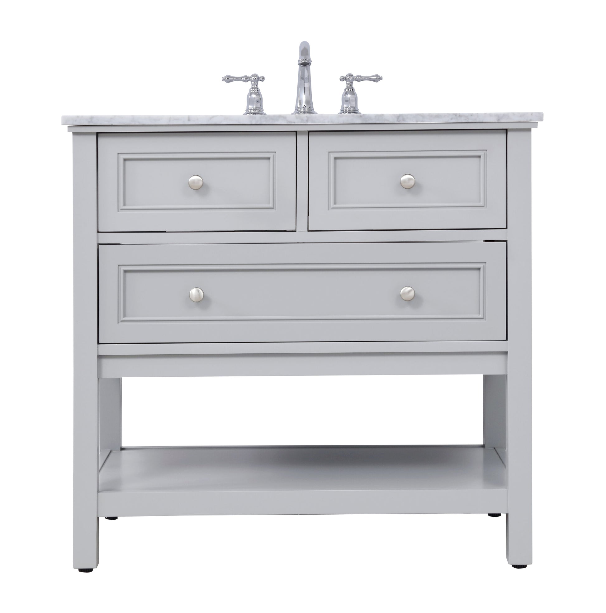 Ever Living Karly 36-Inch Single Sink Vanity in Light Grey with a Countertop, VF27036GR, FINAL PRICE: $579.99 + TAX [FBM-162]