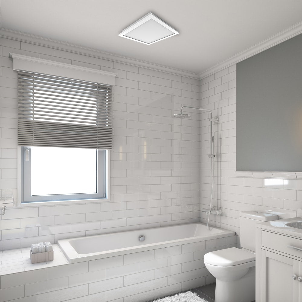 Utilitech Ventilation fan 1.5-Sone 100-CFM White Decorative Lighted Bathroom Fan (ENERGY STAR Certified)