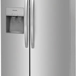 Frigidaire 25.6-cu ft Standard-Depth 36-in Wide Side-by-Side Refrigerator with Ice Maker ,Water and Ice Dispenser ( Fingerprint Resistant Stainless Steel ) ENERGY STAR Certified