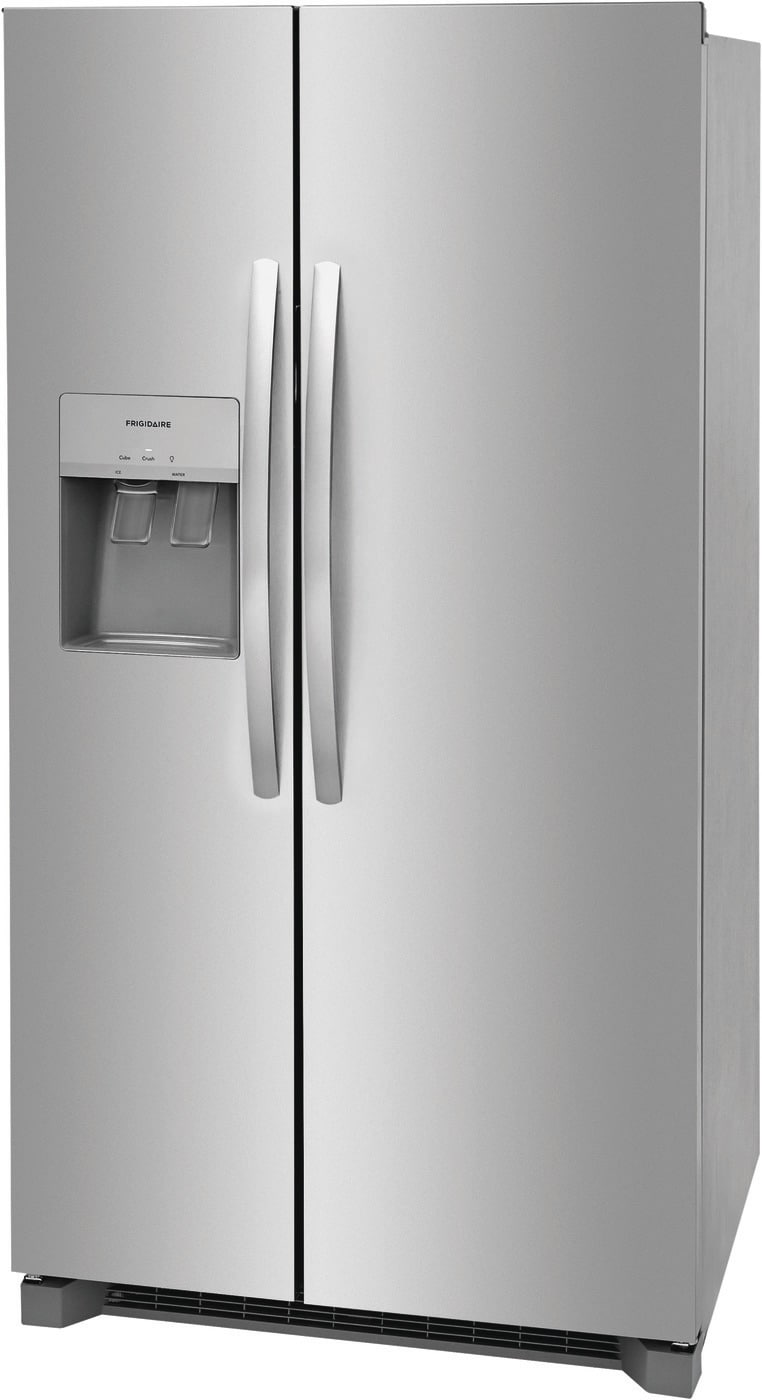 Frigidaire 25.6-cu ft Standard-Depth 36-in Wide Side-by-Side Refrigerator with Ice Maker ,Water and Ice Dispenser ( Fingerprint Resistant Stainless Steel ) ENERGY STAR Certified