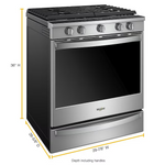Whirlpool 30-in 5 burners 5.8-cu ft Air Fry Convection Oven Slide-In Natural Gas Range (Fingerprint Resistant Stainless Steel), WEG750H0HZ *HD2509, Retail: $2,399.00, FINAL PRICE: $939.99 + TAX