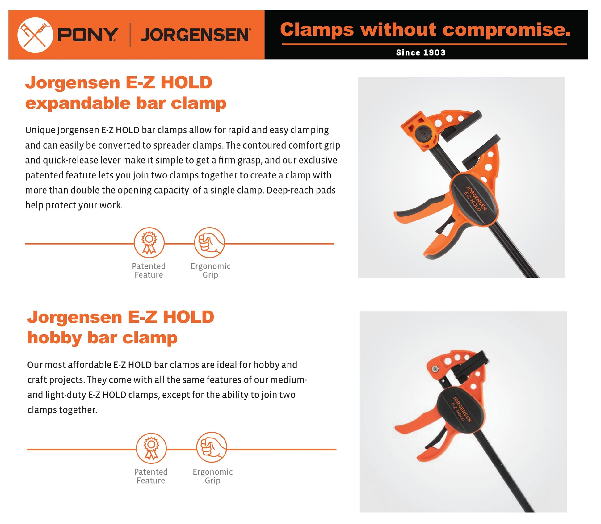 Jorgensen 6-in 600-lb Bar Clamp