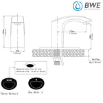 BWE Brushed Nickel Single hole Touchless WaterSense Low-arc Commercial/Residential Touchless Bathroom Sink Faucet with Deck Plate