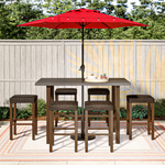 Style Selections 7.5-Feet Steel Red Push-Button Tilt Market Patio Umbrella, UCS181A-RD  #4097301 *JR2509, Retail: $59.00, FINAL PRICE: $37.99 + TAX