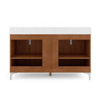 Summit Lane Bates 60-in Light Oak Double Sink Bathroom Vanity with White Lightly Veined Quartz Top, SL60BTV, [FB229], MSRP: $2,599.00, Final Price: $899.99 + Tax ** ASSEMBLY REQUIRED **