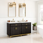 Summit Lane Fletcher 60-in Charcoal Undermount Double Sink Bathroom Vanity with White Lightly Veined Quartz Top, SL60FCV, [FB244], MSRP: $2,364.73, Final Price: $899.99 + Tax