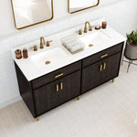 Summit Lane Fletcher 60-in Charcoal Undermount Double Sink Bathroom Vanity with White Lightly Veined Quartz Top, SL60FCV, [FB244], MSRP: $2,364.73, Final Price: $899.99 + Tax