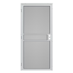 Gatehouse Pasadena 32-in x 81-in White Steel Surface Mount Security Door with Black Screen, 91904031 *JR24-7