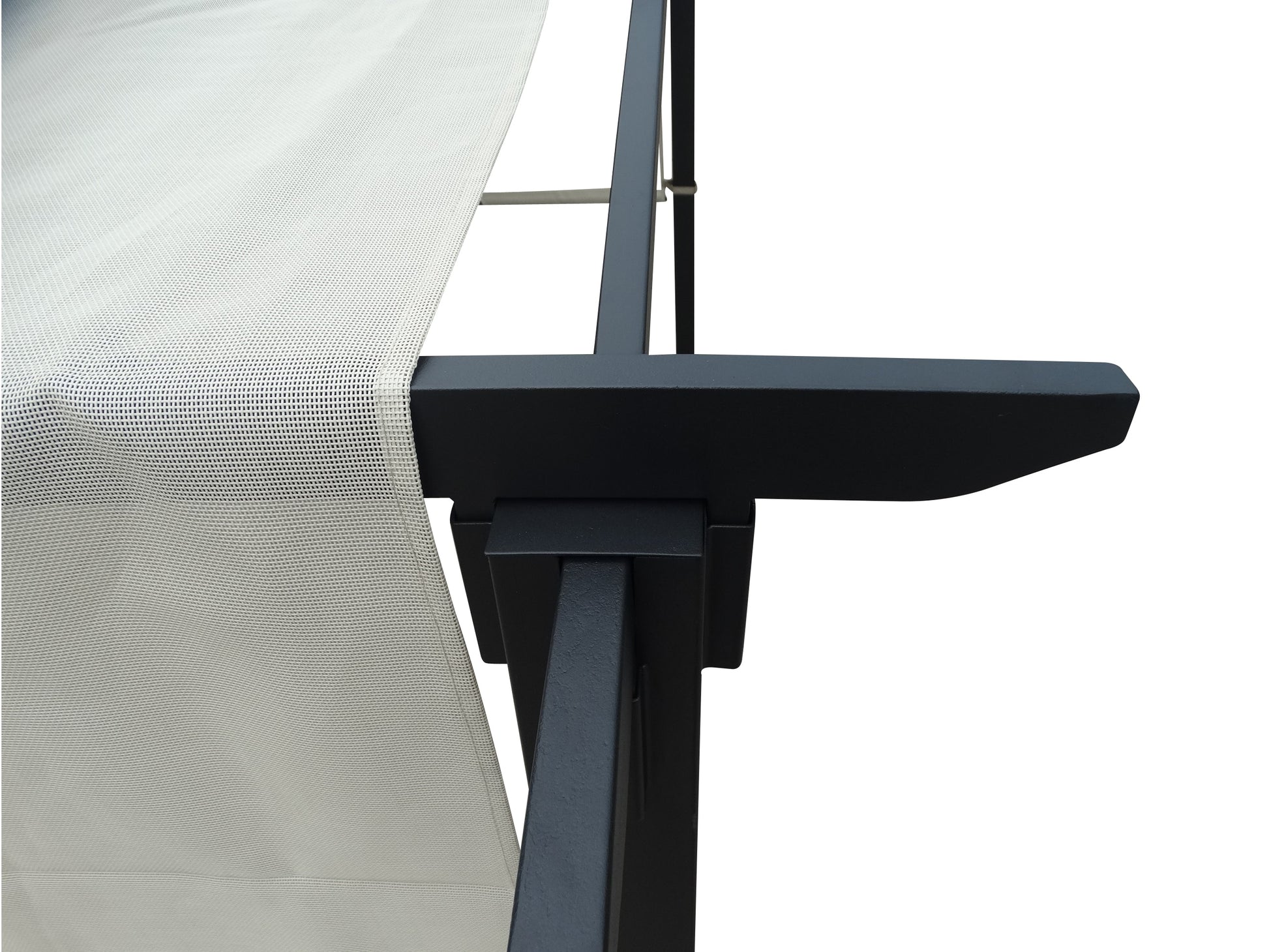 Style Selections 8-ft W x 10-ft L x 7-ft 8-in H Black frame, creamy white canopy Metal Freestanding Pergola with Canopy [FBM-244]