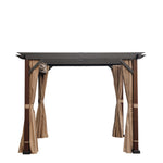 Alpine Reserve 10-ft W x 10-ft L x 7-ft 8-in H Wood grain posts,brown roof frame,light beige canopy,dark
