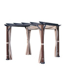 Alpine Reserve 10-ft W x 10-ft L x 7-ft 8-in H Wood grain posts,brown roof frame,light beige canopy,dark