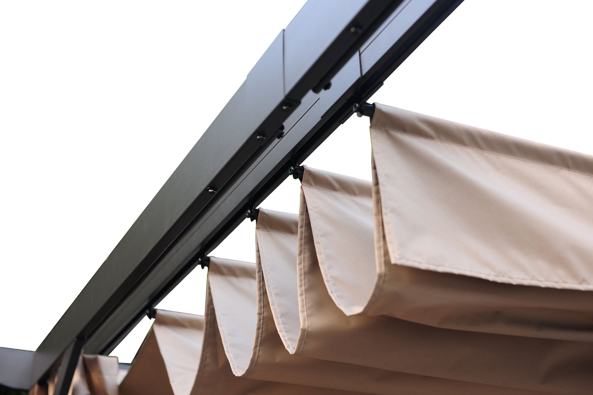 Alpine Reserve 10-ft W x 10-ft L x 7-ft 8-in H Wood grain posts,brown roof frame,light beige canopy,dark [FBM-300]
